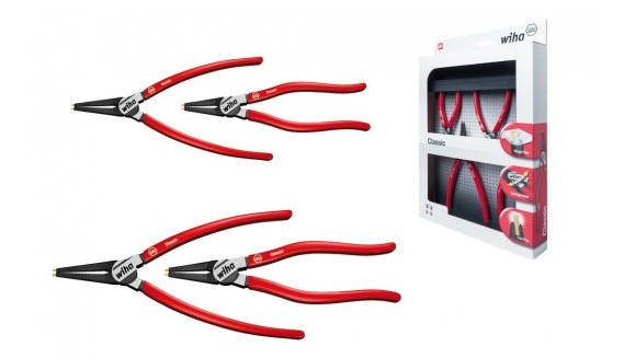 Набір шарнірно-губцевих знімачів Wiha W34708 для стопорних кілець (4шт) - фото №2