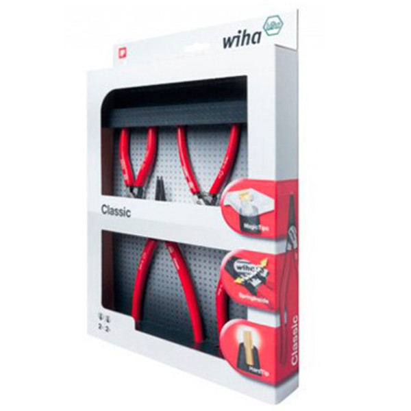 Набір шарнірно-губцевих знімачів Wiha W34708 для стопорних кілець (4шт) - фото №3