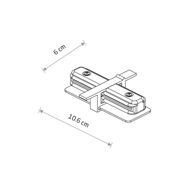 З'єднувач Nowodvorski 8968 Profile Recessed Straight Connector IP20 чорний - фото №1
