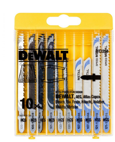 Универсальный набор пильных полотен для электролобзиков DeWALT DT2294 (10шт)