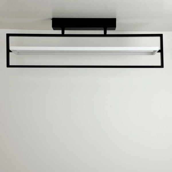 Світильник LED smart PRADA+пульт 60W 3000-5000K IP20 прямокутник чорно-білий Violux ( 220715 )