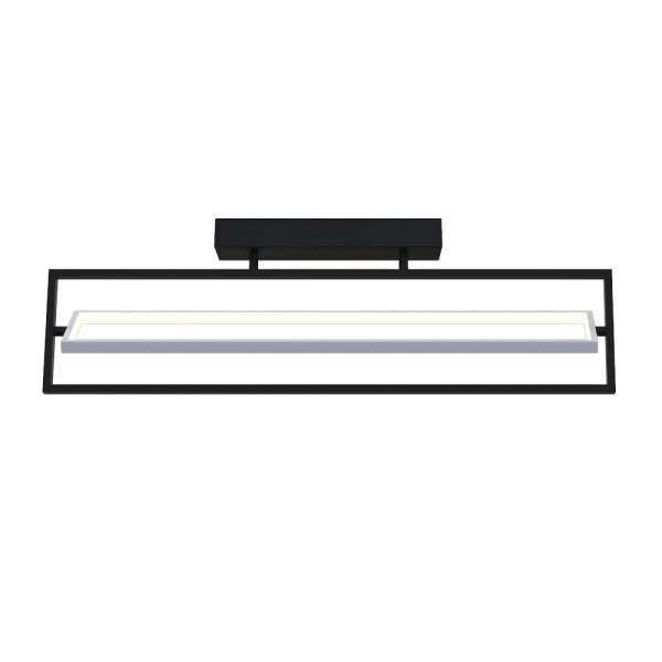 Світильник LED smart PRADA+пульт 60W 3000-5000K IP20 прямокутник чорно-білий Violux ( 220715 ) - фото №1