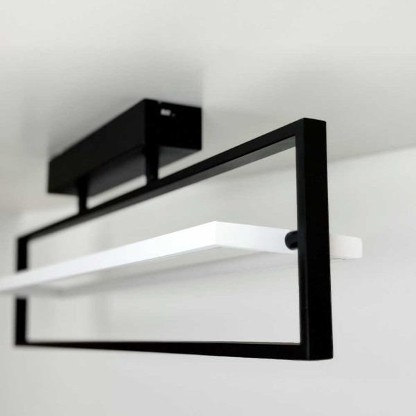 Світильник LED smart PRADA+пульт 60W 3000-5000K IP20 прямокутник чорно-білий Violux ( 220715 ) - фото №3