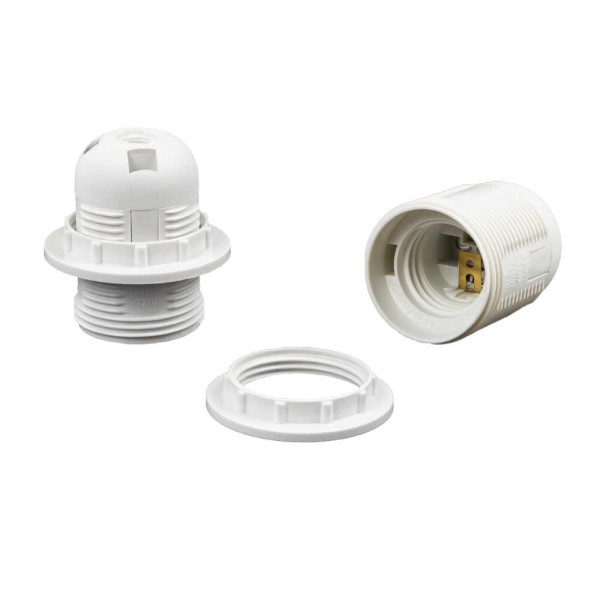 Патрон Е27 люстровый VL257 белый Violux ( 950006 ) - фото №1