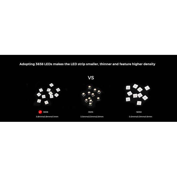 LED стрічка COLORS 120-3838-24V-IP33 10W RGB 5м (DA120RGB-24V-8mm) - фото №3