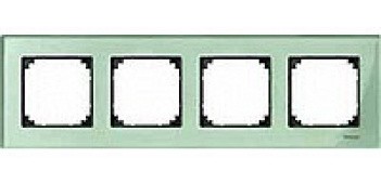 Четырехместная рамка M-ELEGANCE glass зеленая Merten, MTN404404