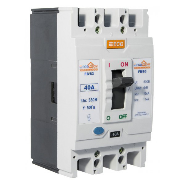Автоматичний вимикач ECOHOME ECO FB/63 3p 40A