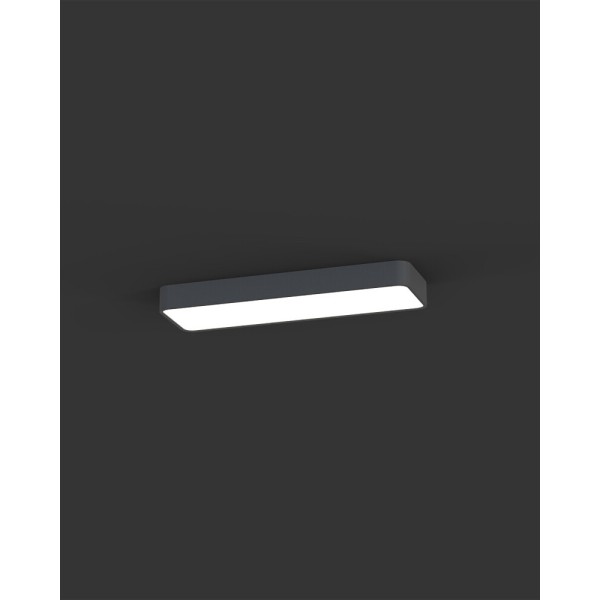 Потолочный светильник Nowodvorski 7526 Soft LED T8LED 2x11W 3000K 3400Lm IP20 графитовый - фото №1