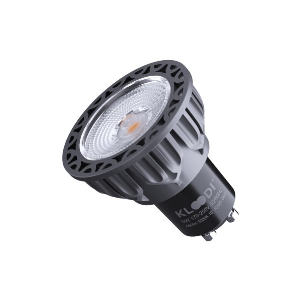 Светодиодная лампочка Kloodi KDGU10-QL 5WCOB 3K 10D BK DIM GU10 450Lm IP20 - фото №2