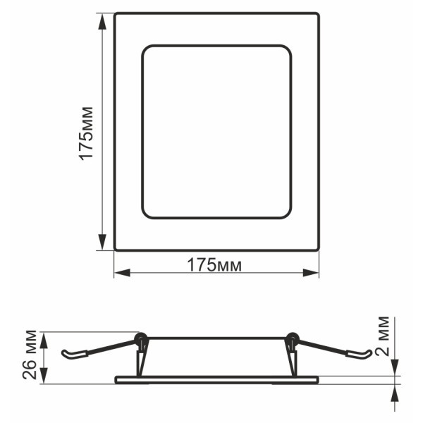 Світильник Videx Back 16Вт 5000K (VL-DLBS-165) - фото №3