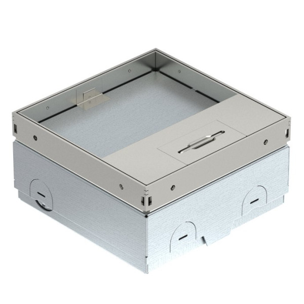 Розетковий люк OBO Bettermann (7368290) UDHOME ONE 1x розетка 250В 16A для покриття 15мм, (h=75...105мм) 140x140x75мм - фото №1