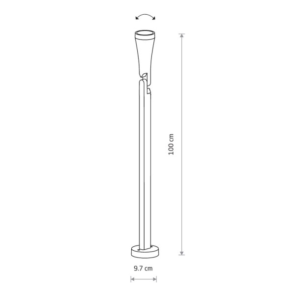 Вуличний світильник Nowodvorski 9563 Ottawa GU10 1x10W IP44 графітовий - фото №4