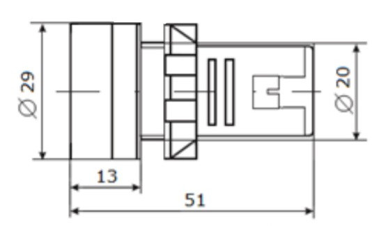 Жовтий постовий вольтметр Аско-Укрем AD22-22 DVM DC 5-30В - фото №3