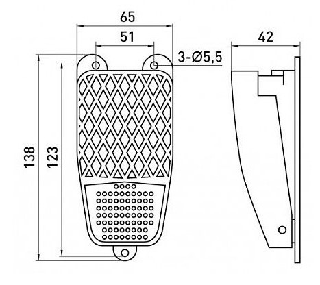 Металлическая педаль E.next e.fs.02 - фото №1