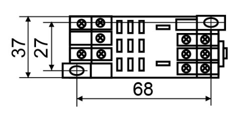Роз'єм Аско-Укрем PYF11A під реле МY3 (A0090020004) - фото №2