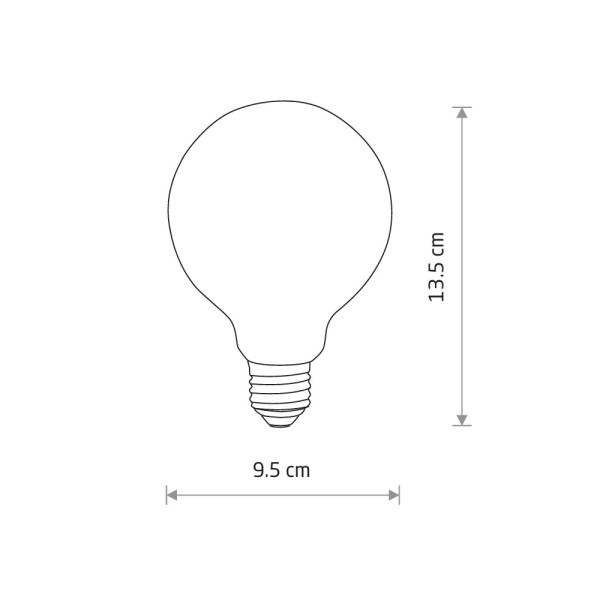 Светодиодная лампочка Nowodvorski 9177 Bulb Glass Ball LED E27 1x8W 3000K 840Lm IP20 белая - фото №1