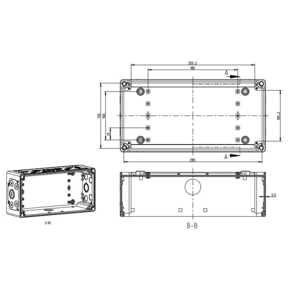Влагозащищенная распределительная коробка Spelsberg AKL 1-g (sp74040101) IP65 - фото №1