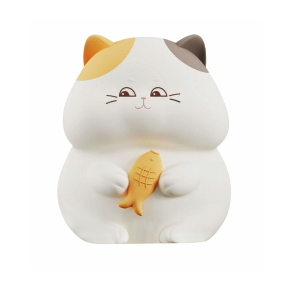 Нічник Котик, настільна лампа з акумулятором Goldlux 327642 Gatto Led 1x1W 3000K+RGB 59Lm IP20