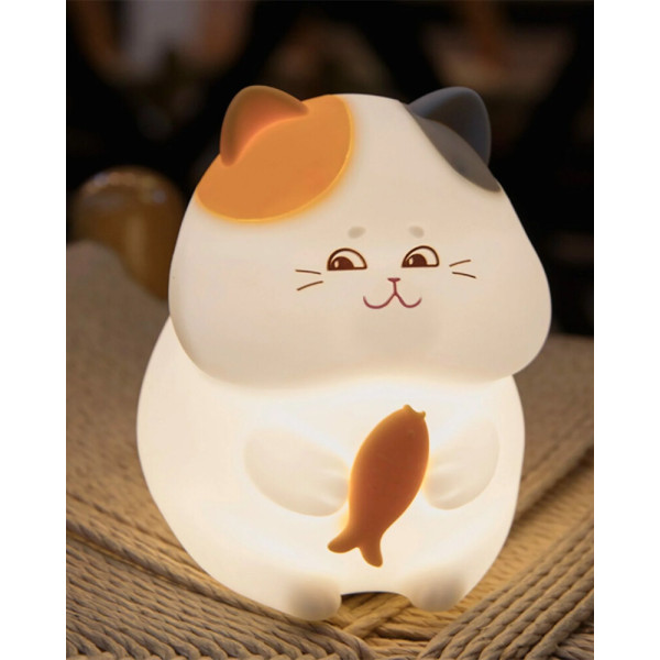 Нічник Котик, настільна лампа з акумулятором Goldlux 327642 Gatto Led 1x1W 3000K+RGB 59Lm IP20 - фото №2
