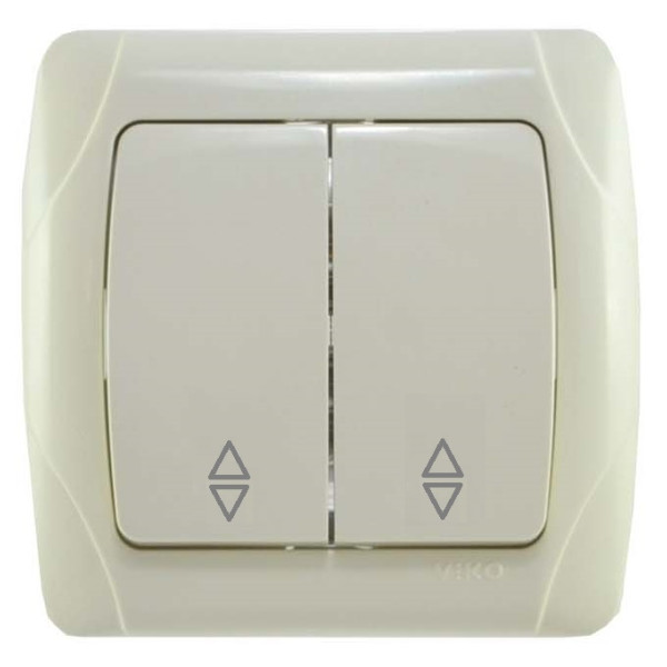 Вимикач 2-клавішний прохідний кремовий VIKO Carmen (арт. 90562017)
