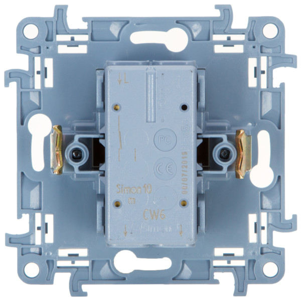 Вимикач прохідний одноклавішний Simon 10 білий - фото №1