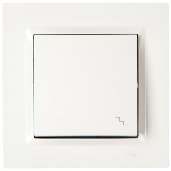 Вимикач прохідний одноклавішний Simon 10 білий - фото №2