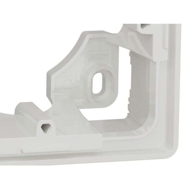 Однопостова коробка Schneider Electric NU800218 Studio для відкритої установки (біла) - фото №2