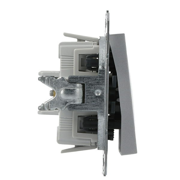 Выключатель для жалюзи без рамки алюминий Asfora, EPH1300161 - фото №2