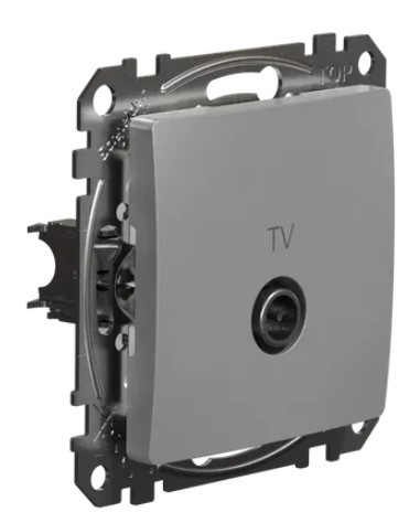 Кінцева TV-розетка 4 дБ Schneider Electric Sedna Design & Elements алюміній SDD113471 - фото №1