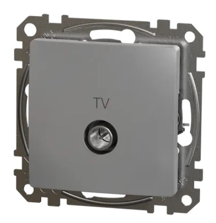 Кінцева TV-розетка 4 дБ Schneider Electric Sedna Design & Elements алюміній SDD113471 - фото №4