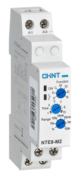 Реле затримки часу Chint NTE8-M2 AC230В 7 режимів затримки із налаштуваннями 1CO (258701)