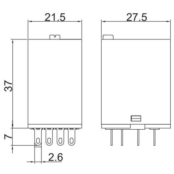 Електромеханічне реле NOARK Ex9JM4L03 3А 12В DC 4 контакти (110315) - фото №1