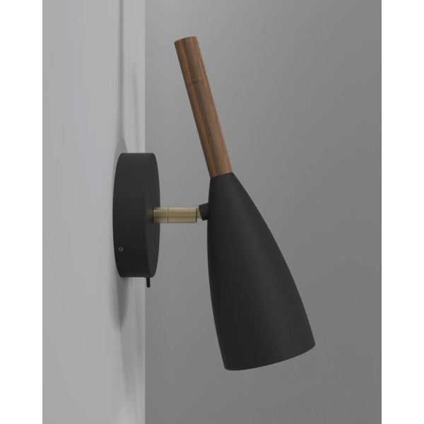 Бра, настінний світильник Nordlux 78271003 Pure GU10 1x8W IP20 чорний - фото №1