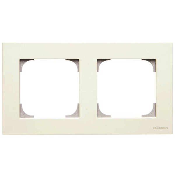 Двопостова рамка ABB Sky 8572 BL (біла)