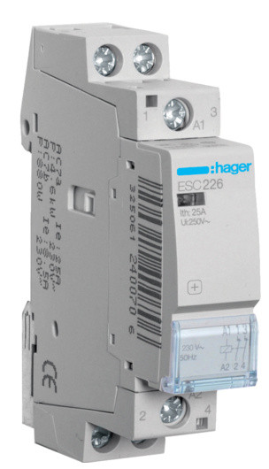 Контактор 25A ESC226 (2НЗ, 230В) 1м Hager