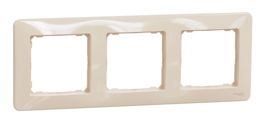 Рамка 3-постовая Schneider Electric Sedna Design бежевая SDD312803