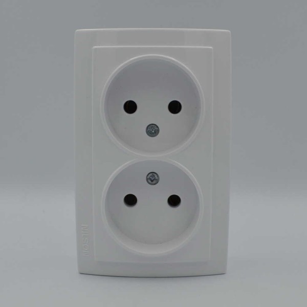 Розетка Nilson Themis біла 2-на без заземлення ( 26111024 ) - фото №3