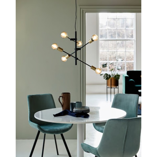 Подвесной светильник, люстра Nordlux 48933003 Josefine E27 6x25W IP20 черный - фото №1