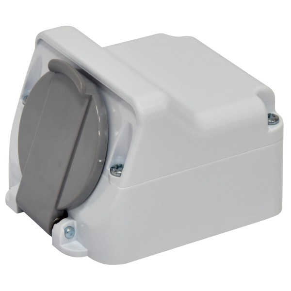 Накладна розетка з кришкою ETI PRE-1 IP44 (4481019)