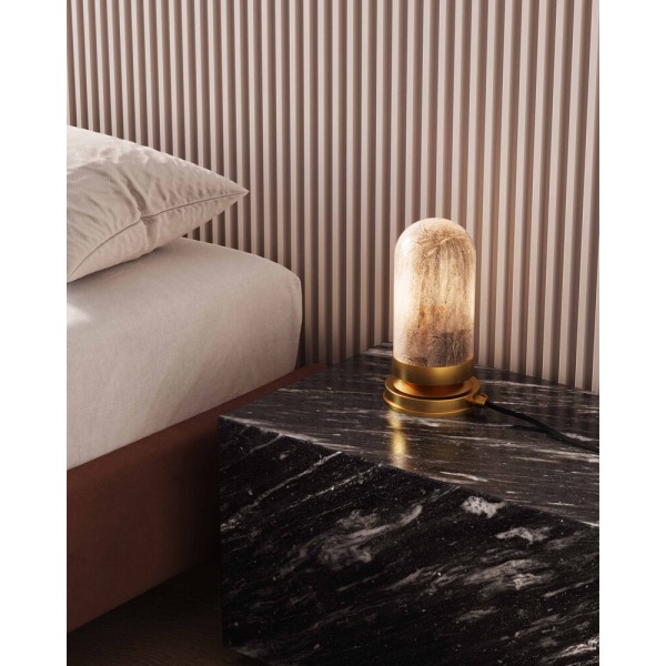 Настільна лампа Pikart 31434-1 Subway Stone G9 1x15W IP20 латунна - фото №1