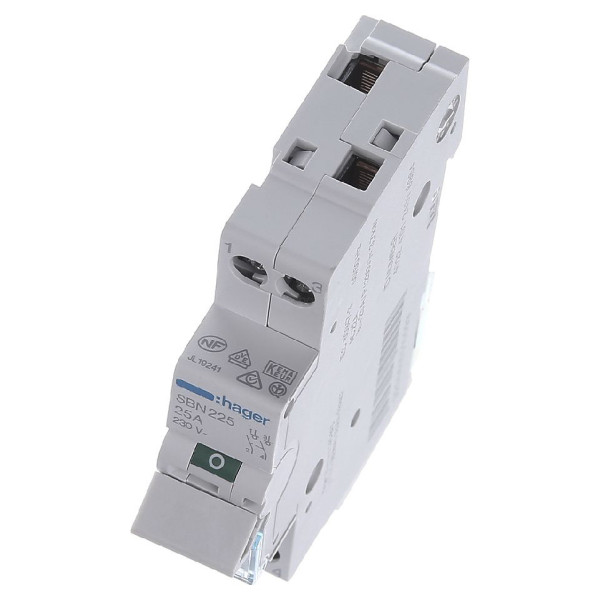 Выключатель нагрузки Hager SBN225 2P 25А/230В 1м - фото №5