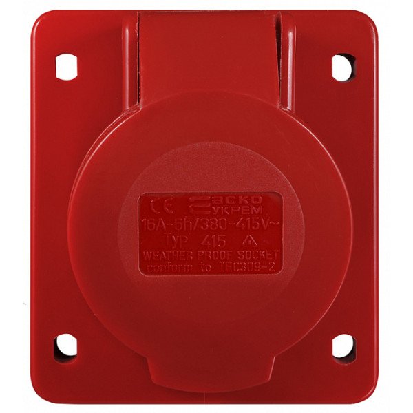 Силовой разъем Аско-Укрем ГВ 3Р+N+РЕ 16А/5 (415) (A0080030003) - фото №1