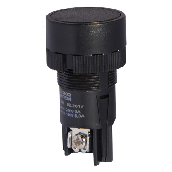 Кнопка Аско-Укрем XB2-EA125 NO+NC «Старт» чорна (A0140010035) - фото №1