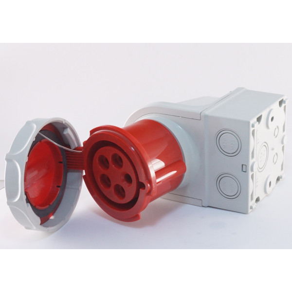 Трехфазный разъем с крышкой WALTHER WL139 (3P+N+E) 32А 380V IP67 - фото №2