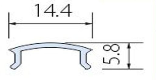 Профиль теневого шва с LED для потолка, с рассеивателем 14х20, 3 метра (LPT14) - фото №2
