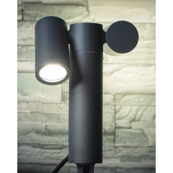 Вуличний світильник Kanlux 36560 Usti GU10 2x7W IP54 антрацит - фото №1