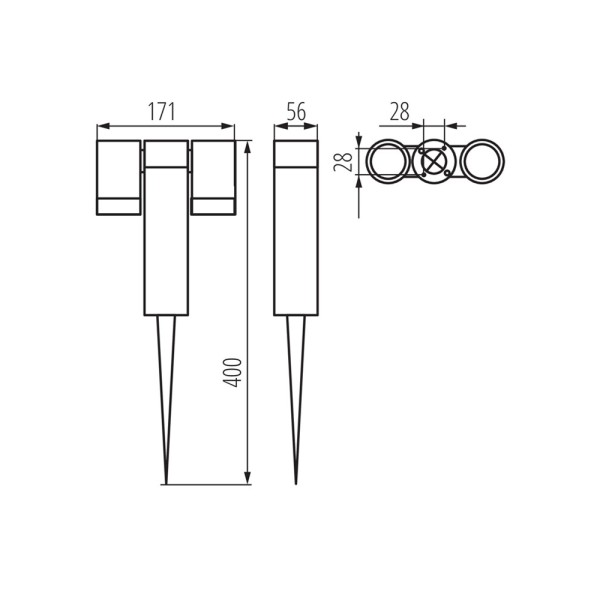Вуличний світильник Kanlux 36560 Usti GU10 2x7W IP54 антрацит - фото №4