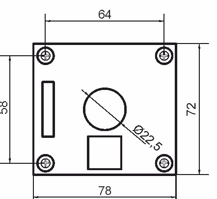 Одномісний пост керування Promfactor FP4-BOX1W1 з металевою кнопкою "I" (Start) - фото №2
