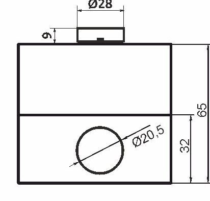 Одномісний пост керування Promfactor FP4-BOX1W1 з металевою кнопкою "I" (Start) - фото №3