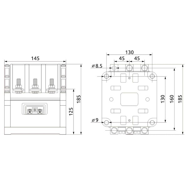 Контактор Promfactor FC-6/160А 4NO+2NC AC110В (FC60160110) - фото №1
